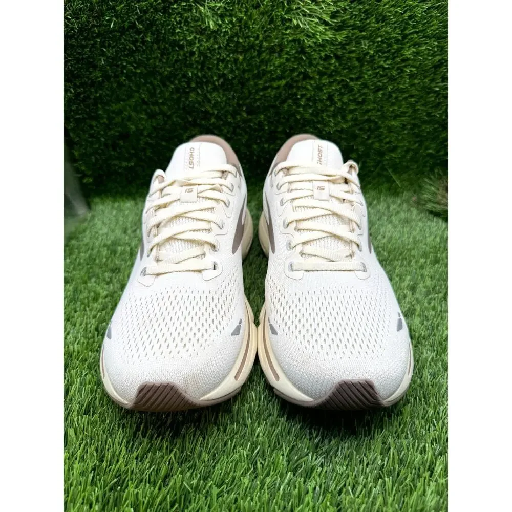 Brooks Ghost 15 1103931D112 Athletic Sneaker Men's 10D White Mesh Jogging Sports